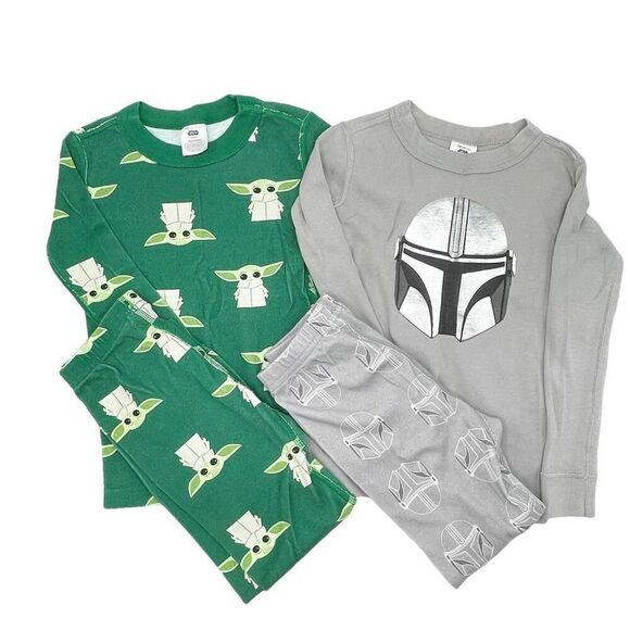 Hanna Andersson Long Johns The Child Grogu lot of two pair - Kids EU 100 / US 4 - Picture 1 of 10